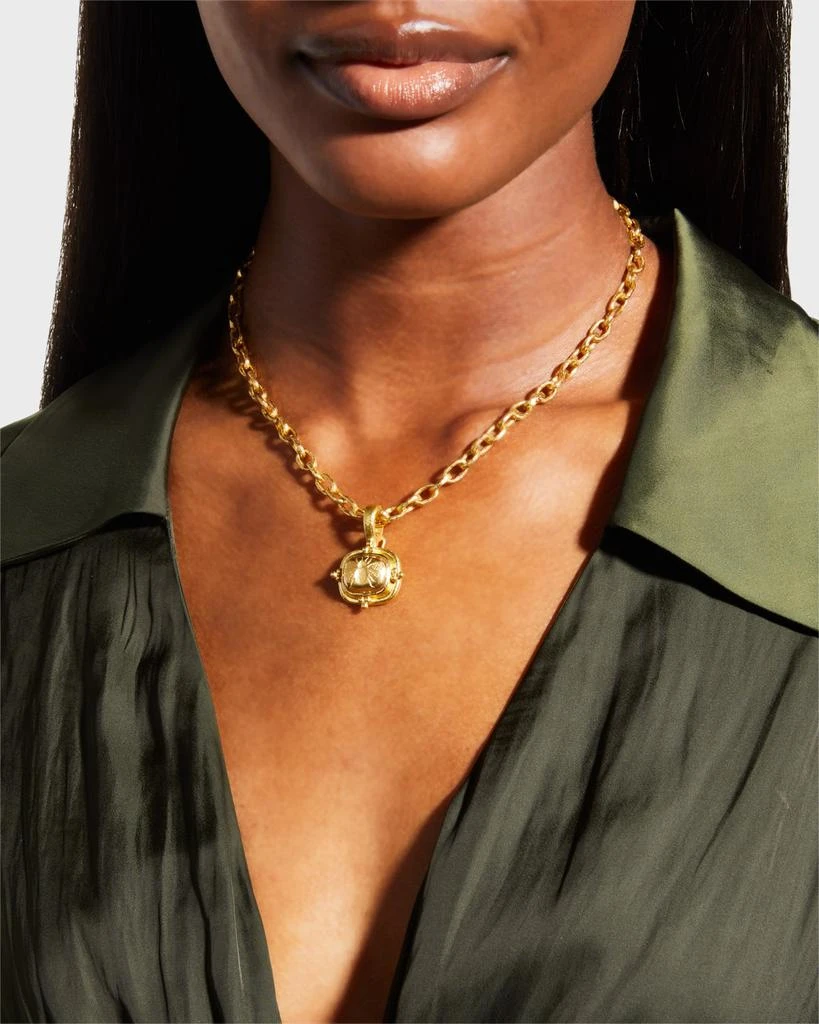 Elizabeth Locke 19K Gold Flat Bee Pendant 2