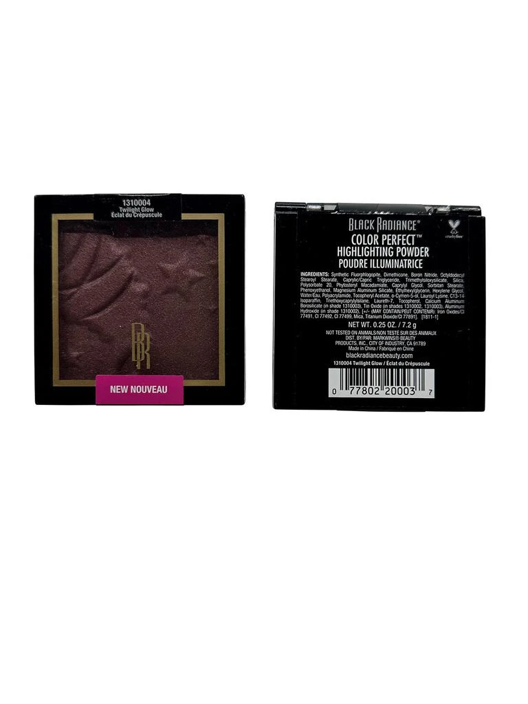 Black Radiance Color Perfect Highlighting Powder Twilight Glow 0.25 OZ DUO 2