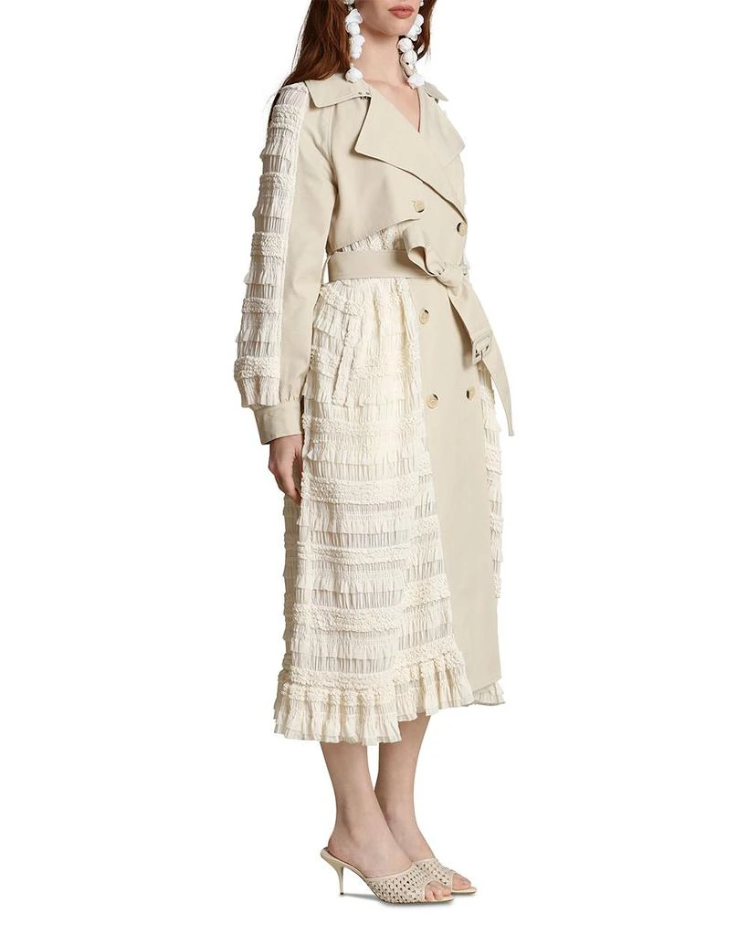 Avec Les Filles Mixed Media Feminine Trench Coat 6