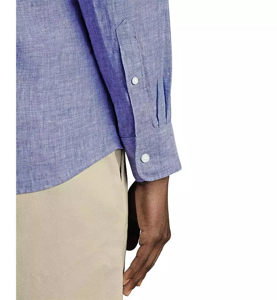 Charles Tyrwhitt Men's Slim Fit Long Sleeve Linen Button-Front Shirt 3