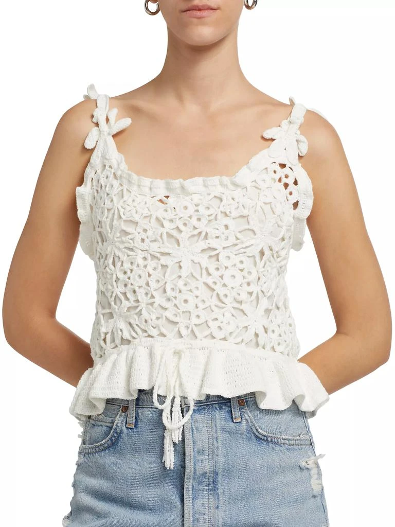 Farm Rio Floral Crochet Top 6
