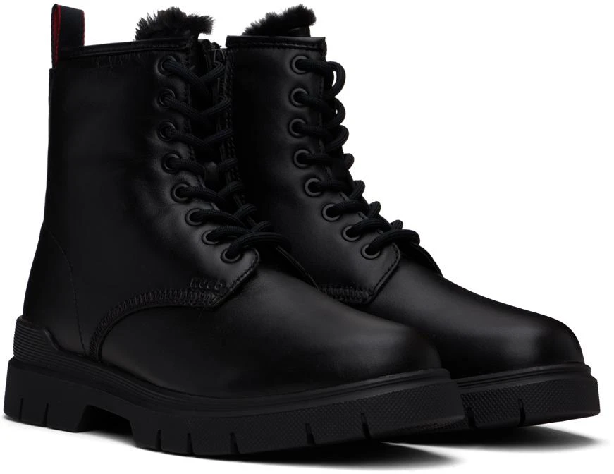 Hugo Boss Black Faux-Fur Lined Boots 4