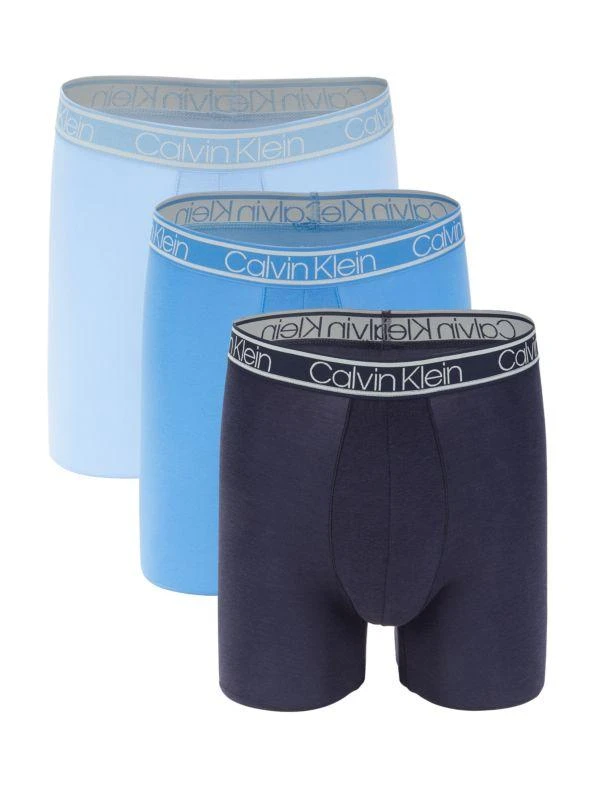 Calvin Klein 3-Pack Logo Supima Cotton Blend Boxer Briefs 1
