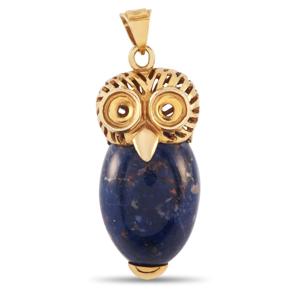 Ilias Lalaounis 18K Yellow Gold Owl Pendant IL39-061125