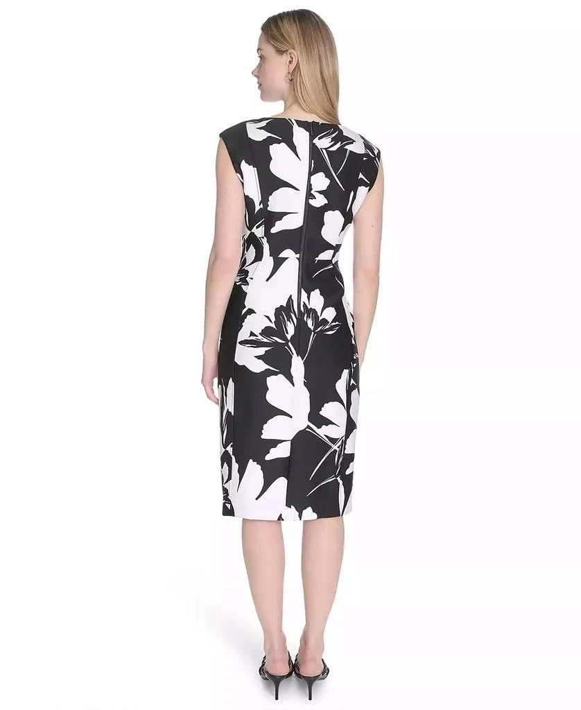 Womens Dresses Calvin Klein Scuba Midi Fit Flare Dress Calvin