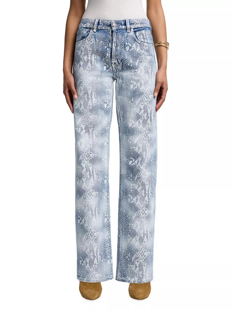 7 For All Mankind Tess Cobra-Print Trouser Jeans 3