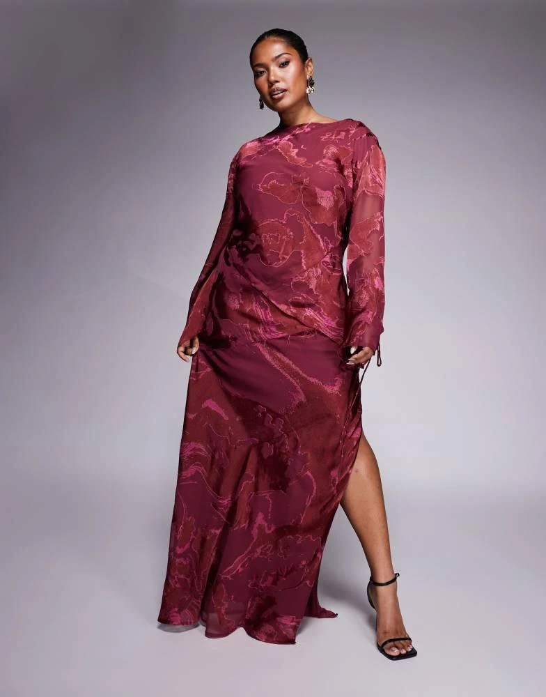 asos red cape dress ASOS DESIGN cape detail pleated maxi dress in cherry