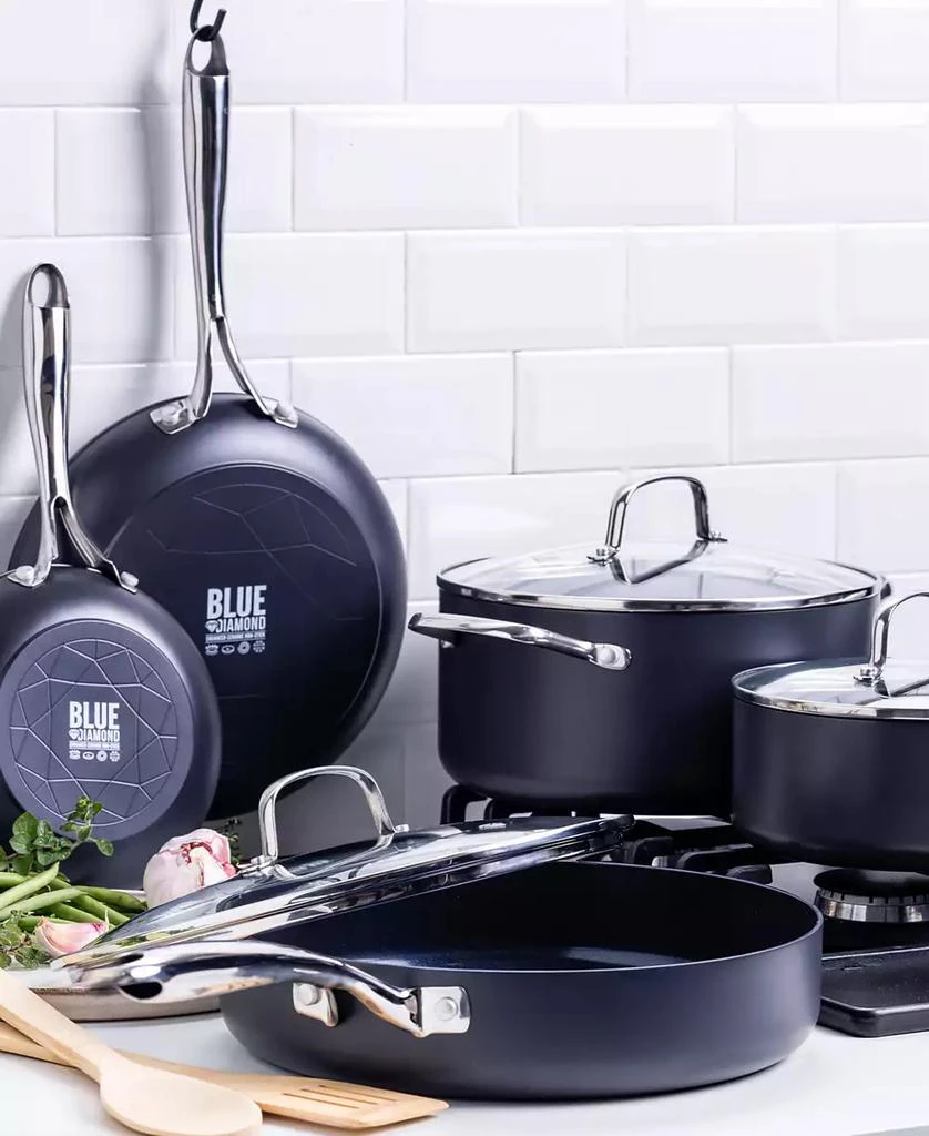 Blue Diamond Hard Anodized Ceramic Nonstick 10 Piece Cookware Set 2