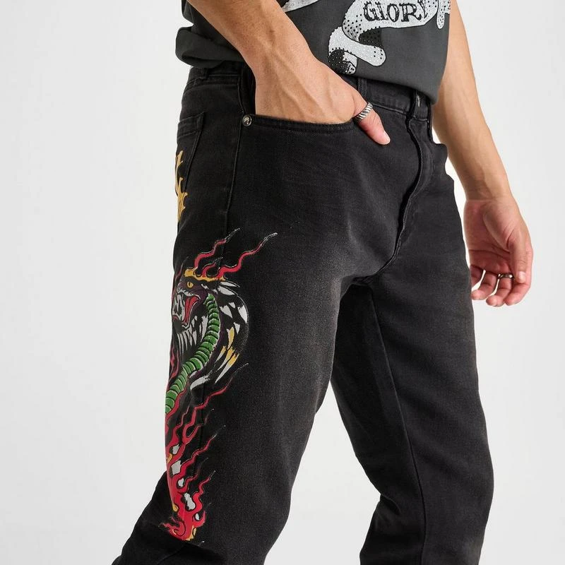 Ed Hardy Men's Ed Hardy Cobra Denim Slim Taper Jeans 5
