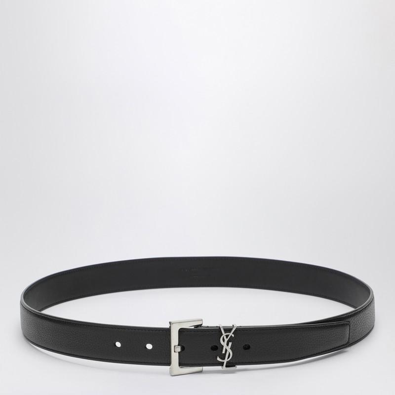 YSL Yves Saint Laurent rare black karung snakeskin leather
