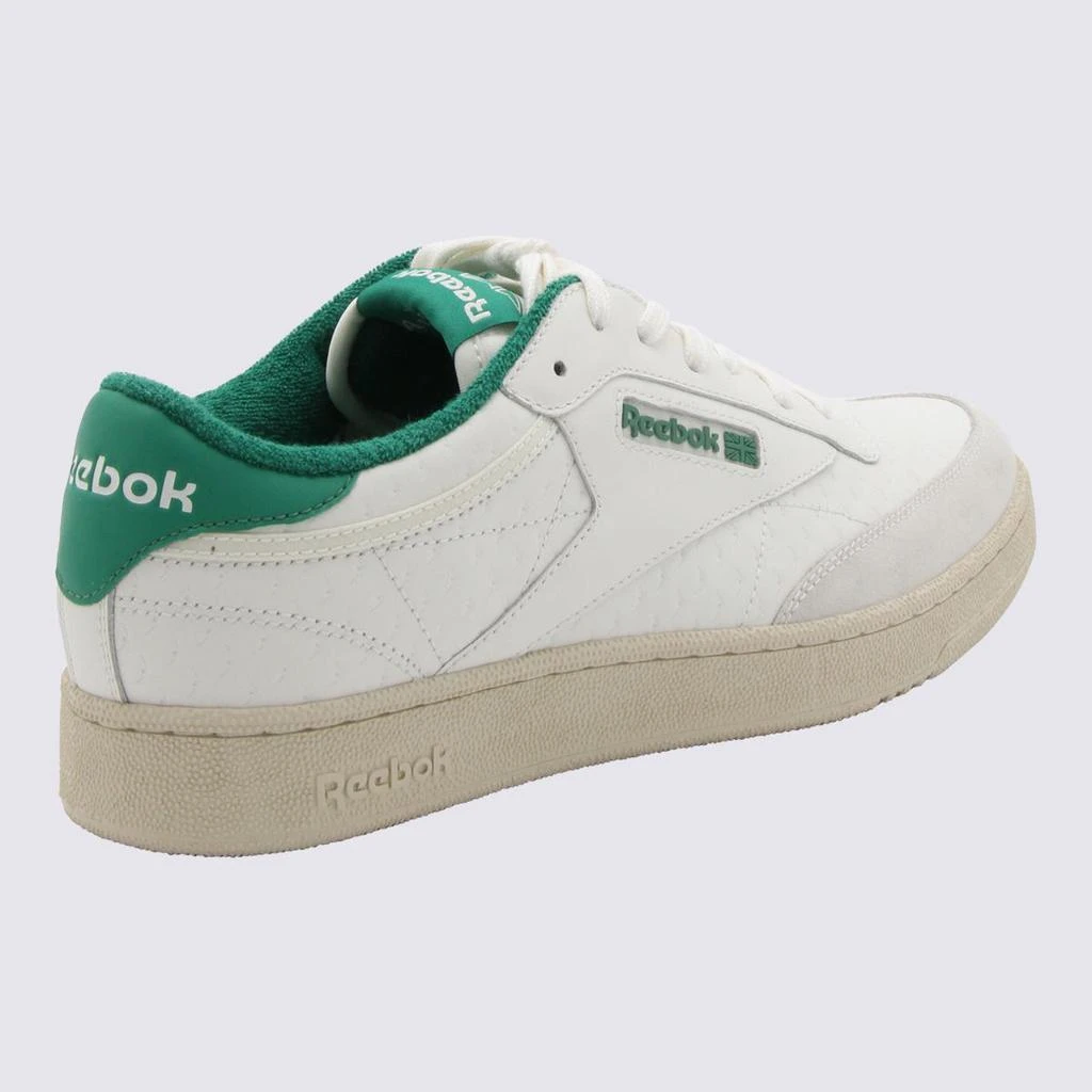 Reebok Reebok White And Green Leather Sneakers 2