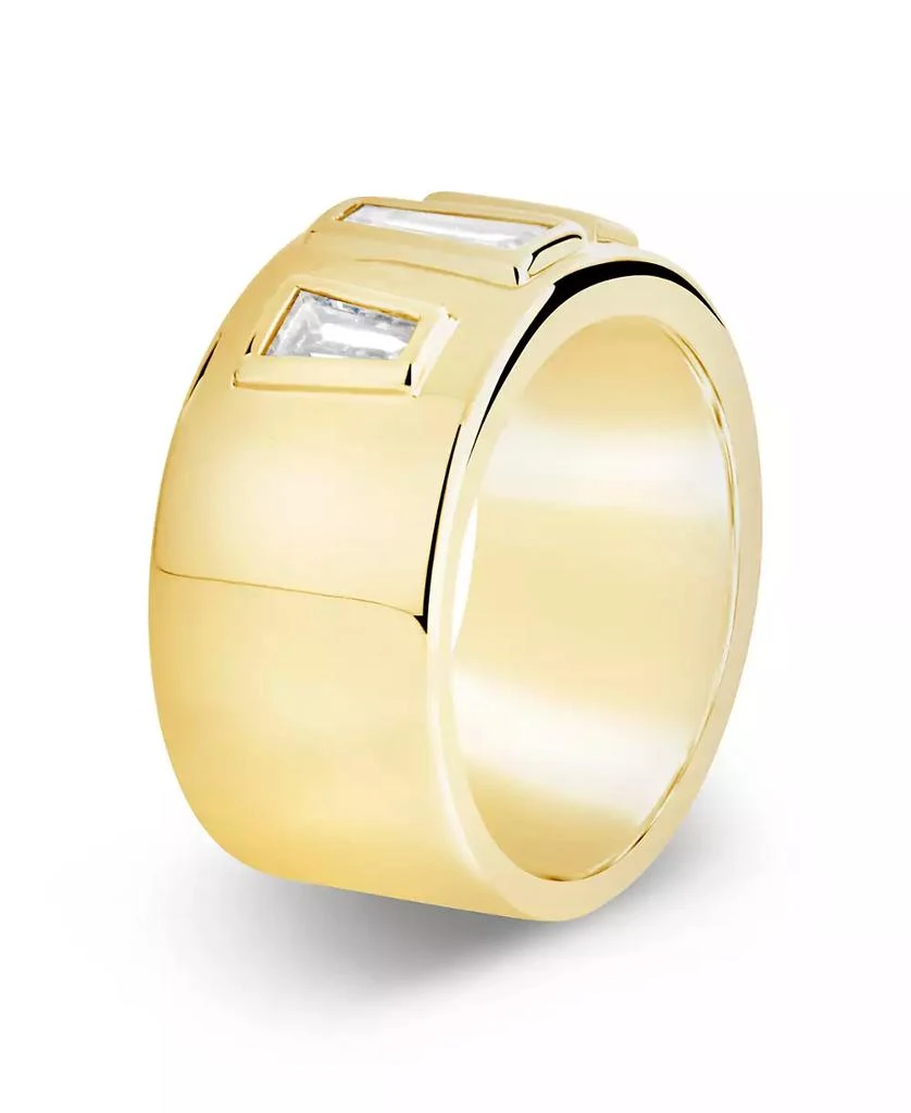 Sterling Forever Cubic Zirconia Colsie Cigar Band Ring 3