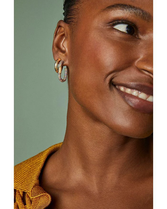 Kendra Scott Emery Pavé Oval Hoop Earrings 2