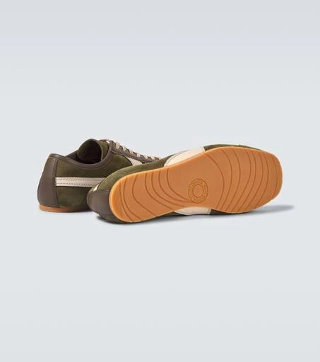 Dries Van Noten Leather-trimmed suede sneakers 7