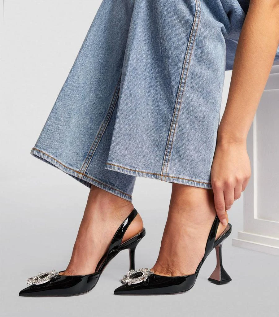 Amina Muaddi Leather Begum Slingback Pumps 95 2