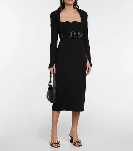 Versace Crystal-embellished silk midi dress 2