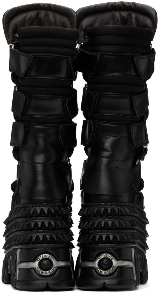 Vetements Black New Rock Edition Tower Boots 2