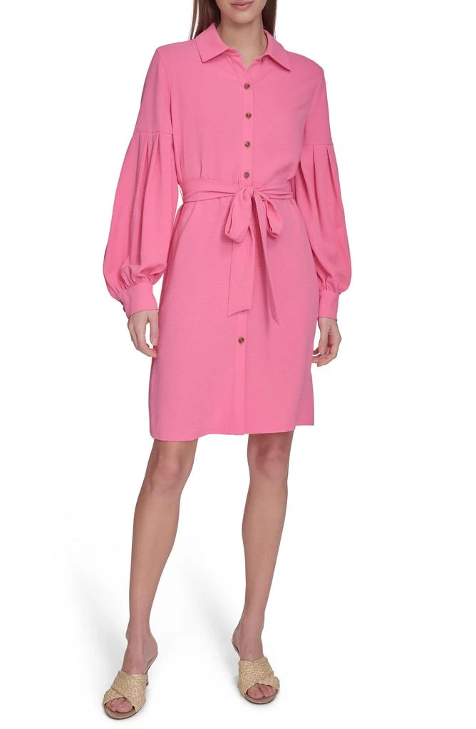 knee length dresses for ladies Bombshell Long Sleeve Mini Dress Pink main image 1