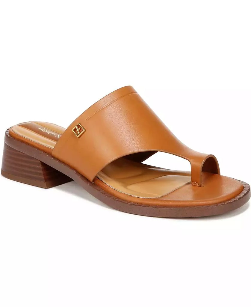 Franco Sarto Women's Sia Toe Loop Block Heel Slide Dress Sandals 1