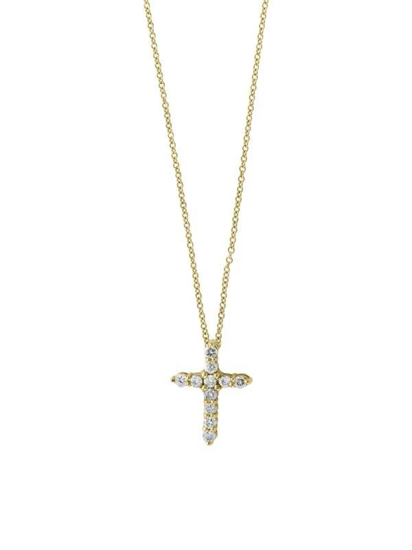 Effy Super Buy 14K Yellow Gold and 0.46 TCW Diamonds Cross Necklace 1