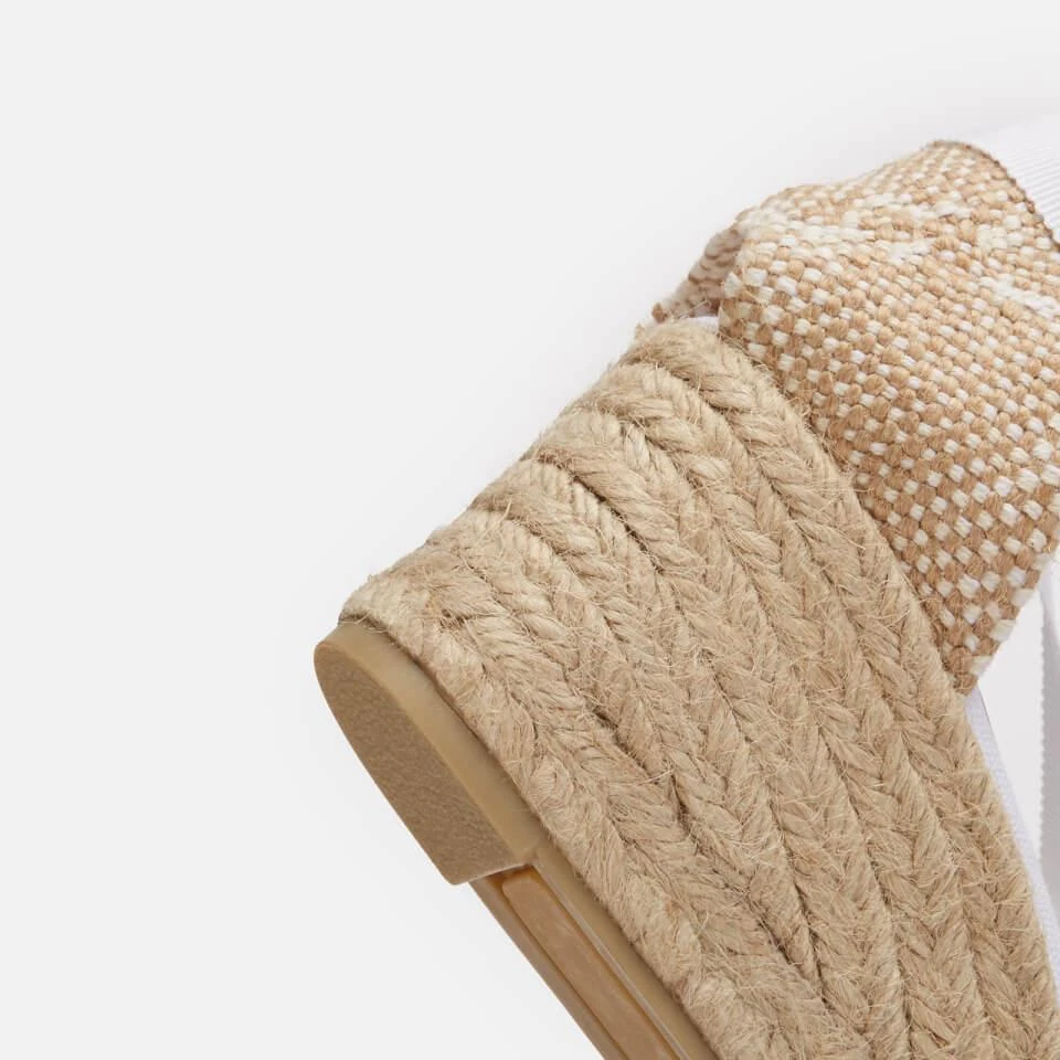 CASTAÑER CASTAÑER WOMEN'S HUMMINGBIRD CINI 6 WEDGED ESPADRILLES - BLANCO 4