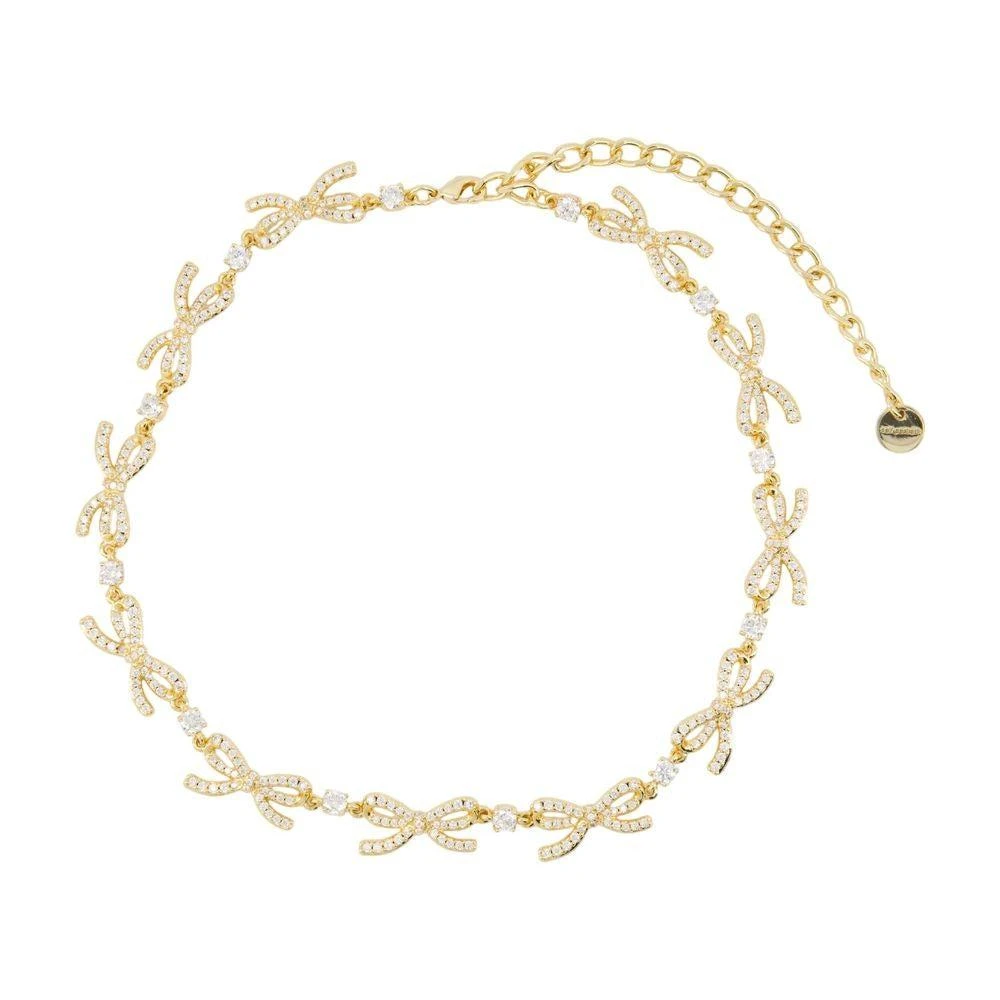 Self Portrait Crystal Bows Necklace