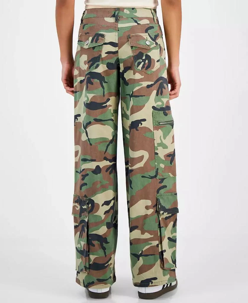 Madden Girl Juniors' Camouflage Wide-Leg Cargo Jeans 3