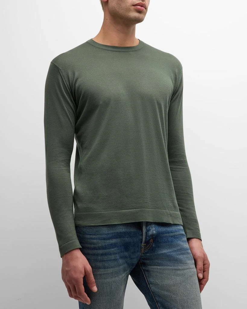 John Smedley Men's Weatherby Sea Island Cotton Crewneck Sweater 4