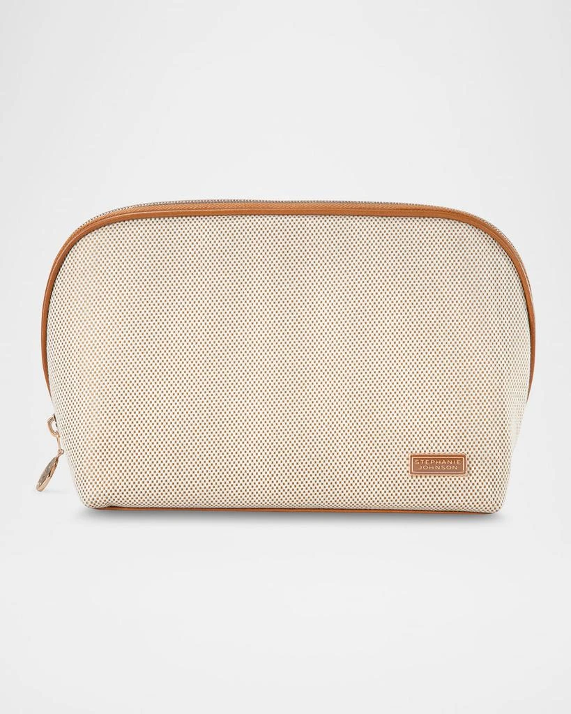 Stephanie Johnson Tropea Ivory Lola Makeup Bag 1