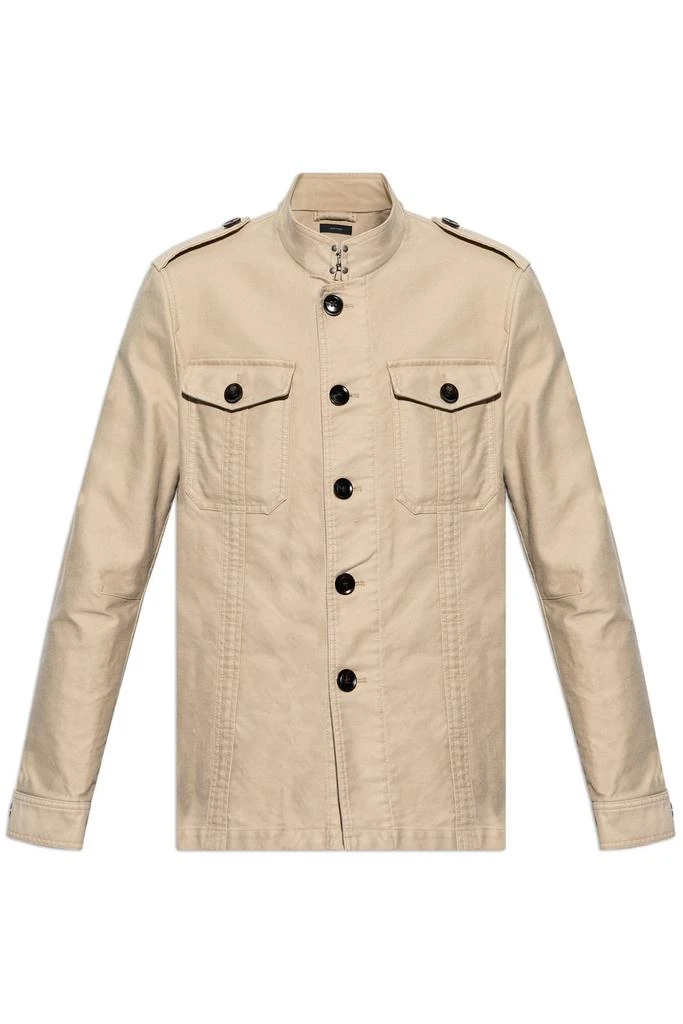 Tom Ford Tom Ford Satin Stand Collar Outershirt from Cettire
