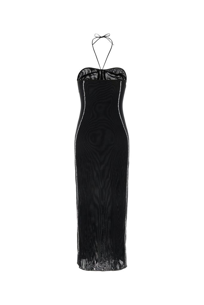 OSEREE Black stretch tulle dress
