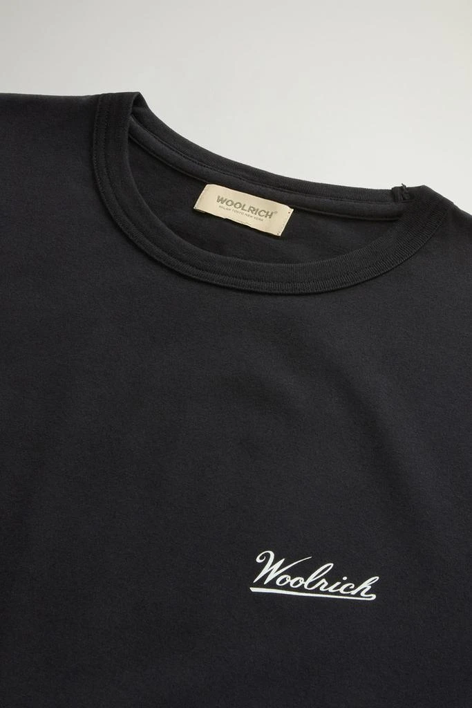 Woolrich Pure Cotton T-Shirt with Logo - Men - Black 6