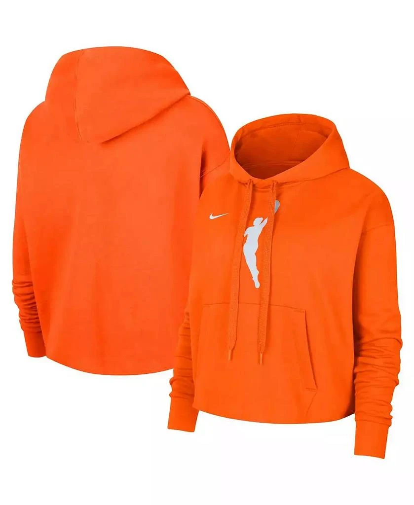 NIKE Women's Orange WNBA Logo woman Team 13 Cropped Pullover Hoodie 2