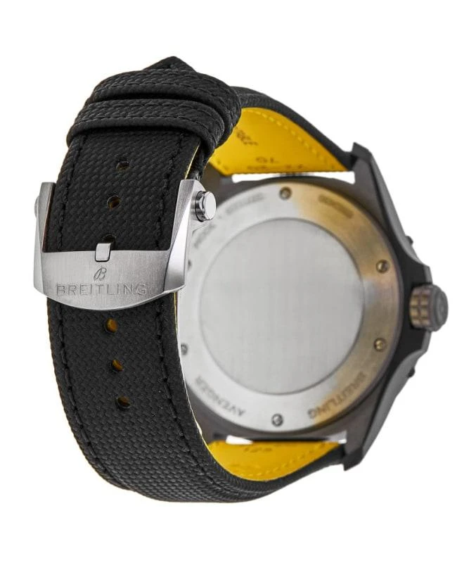 BREITLING Breitling Avenger Automatic 42 Night Mission Black Dial Ceramic Leather Strap Men's Watch S17328101B1X1 4