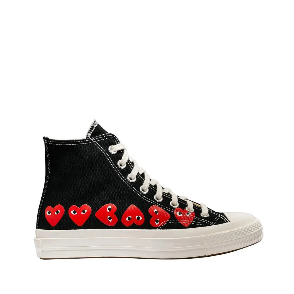 COMME DES GARÇONS PLAY COMME DES GARÇONS PLAY CONVERSE CHUCK 70 MULTI HEART HIGH BLACK 1