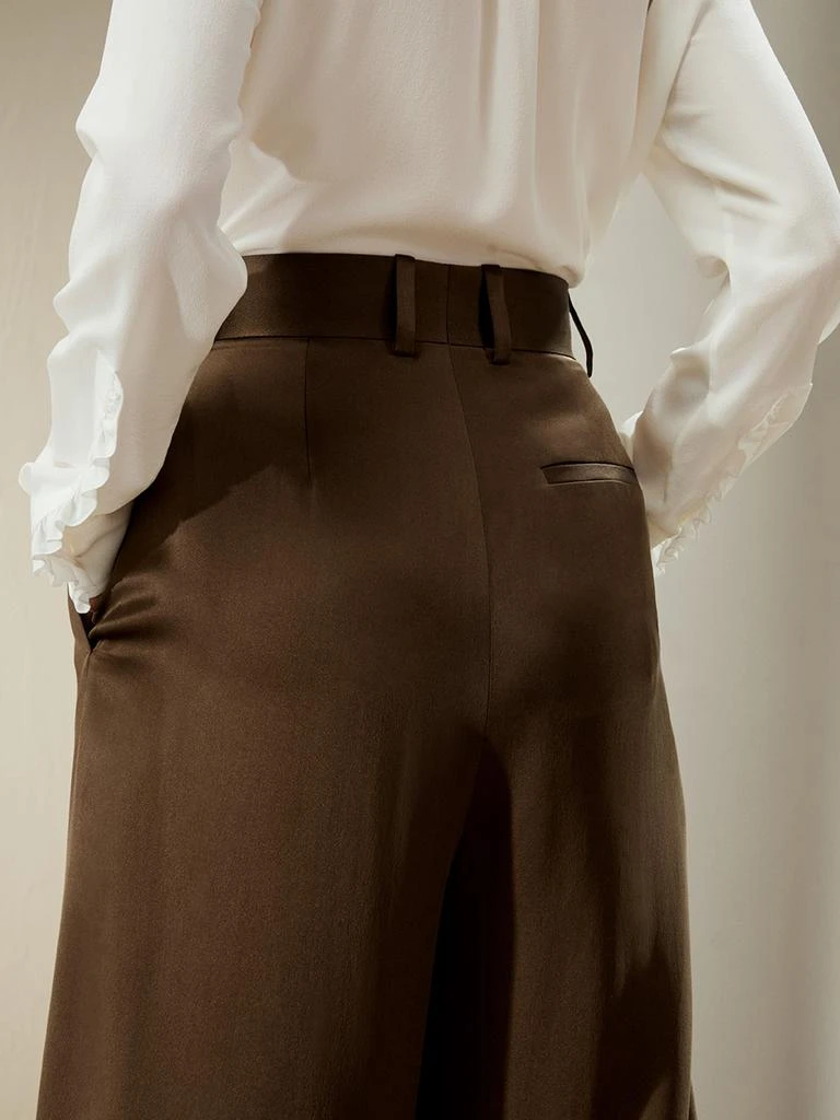 LILYSILK High-Waisted Wide Leg Dense Silk Pants for Women 5
