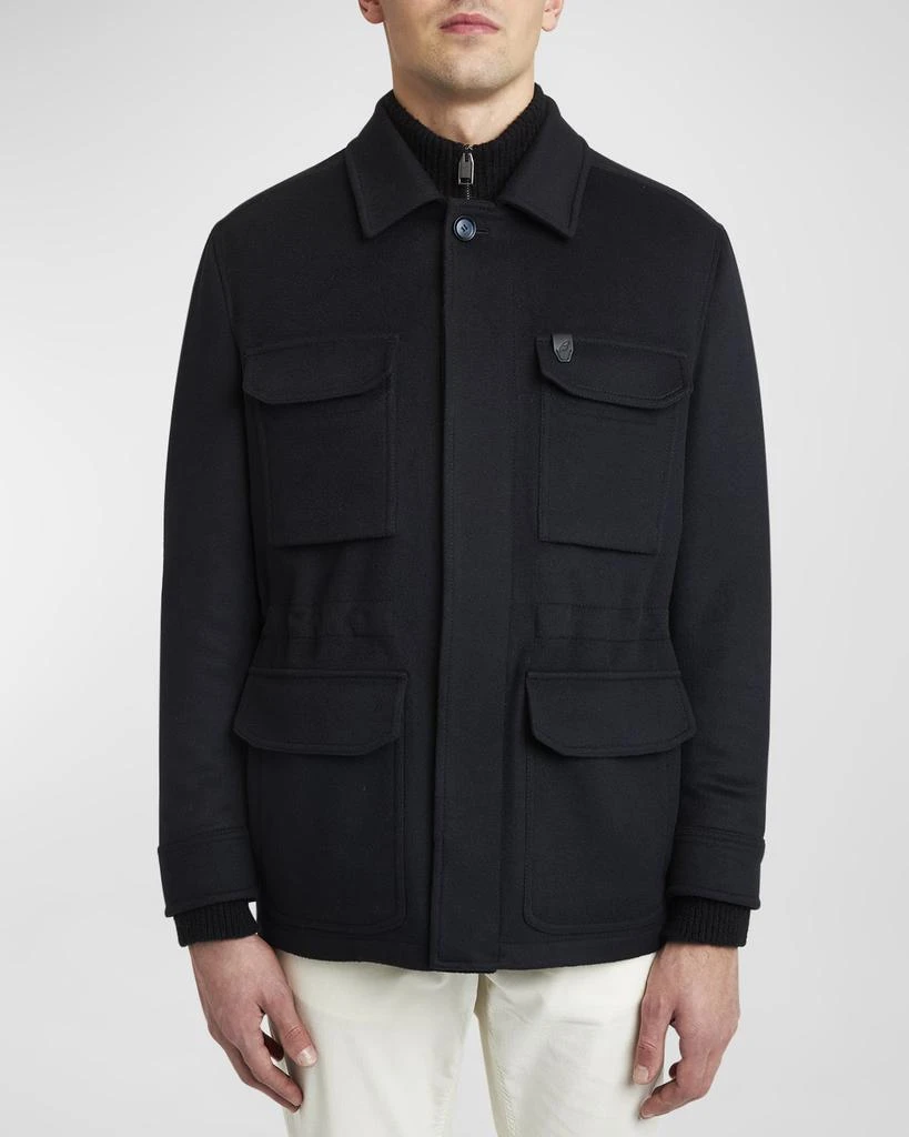 Brioni Men's Sahariana Wool-Cashmere Utility Jacket 6