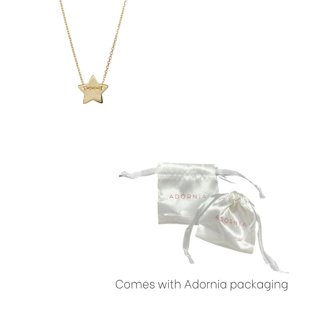 Adornia Star Pendant Necklace with Pave Diamond gold 3