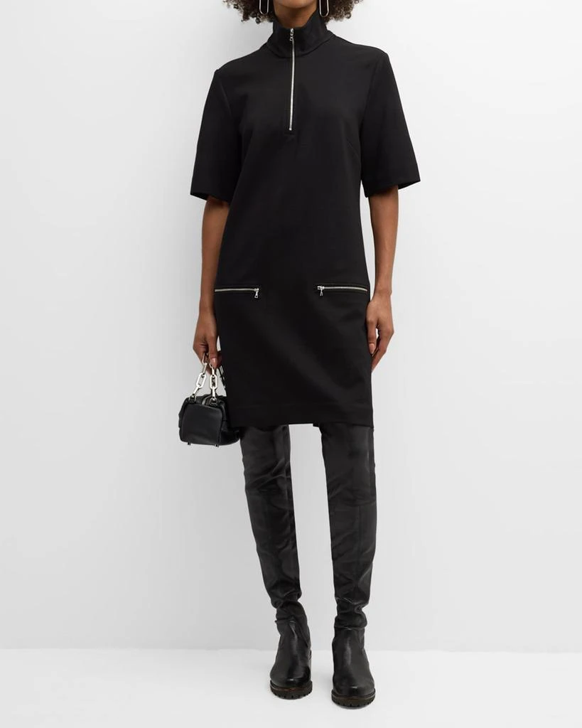 ROSETTA GETTY Quarter-Zip Mini Shift Dress 3