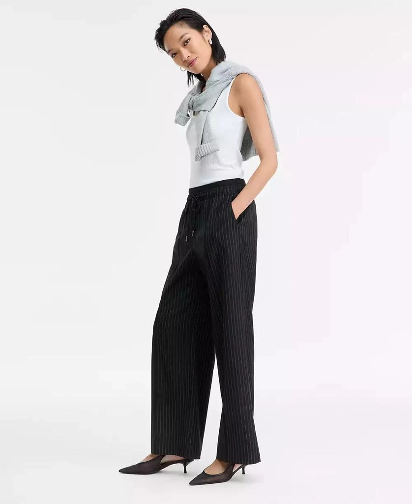 INC International Women
s Striped Drawstring Twill Pants, Macy
s Exclusive 3