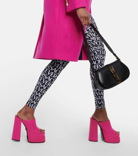 Versace Leather platform mules 4