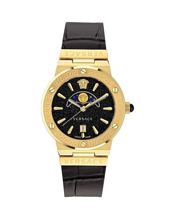 Versace Greca Logo Moonphase Watch, 38mm 1