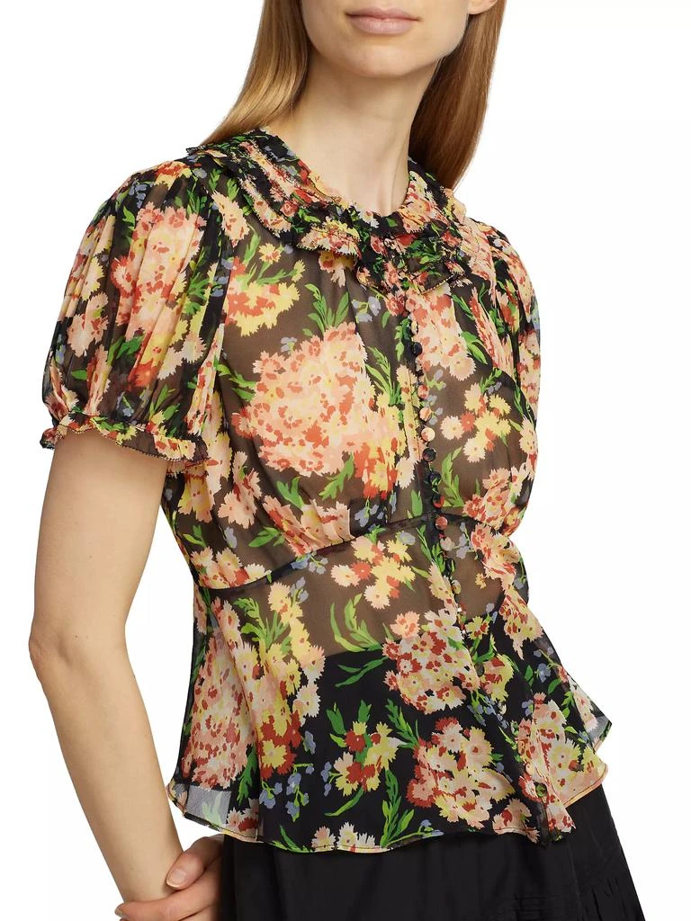 DÔEN Alona Silk Floral Top 6