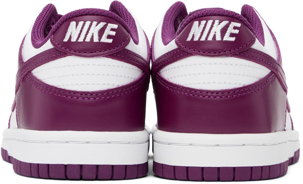 NIKE Big Kids Purple & White Dunk Low Sneakers