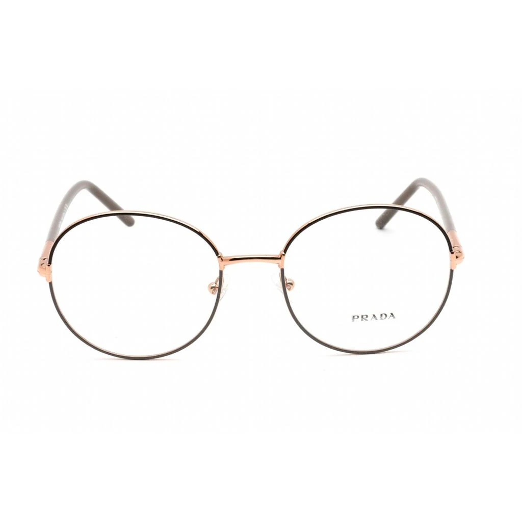 Prada Prada Women's Eyeglasses - Full Rim Round Cocoa/Clay Metal Frame | 0PR 55WV 02H1O1 2