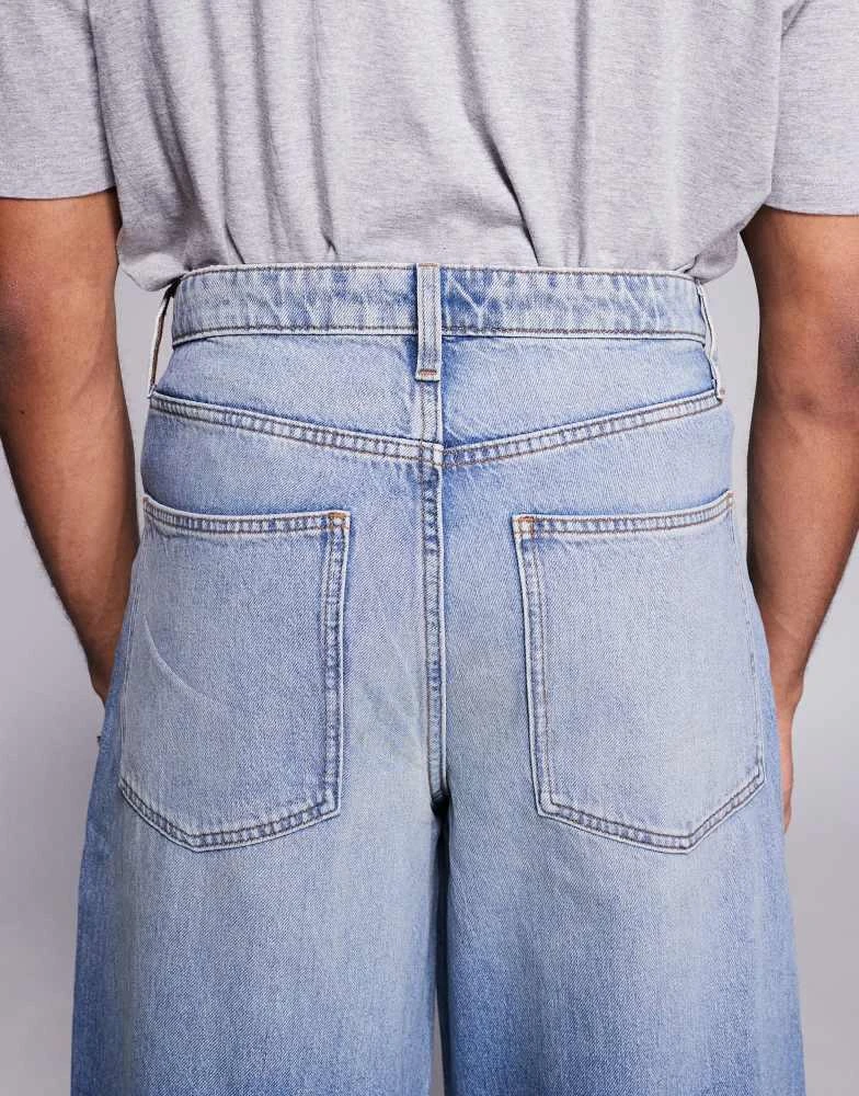 ASOS ASOS DESIGN super baggy jeans in light wash blue 4