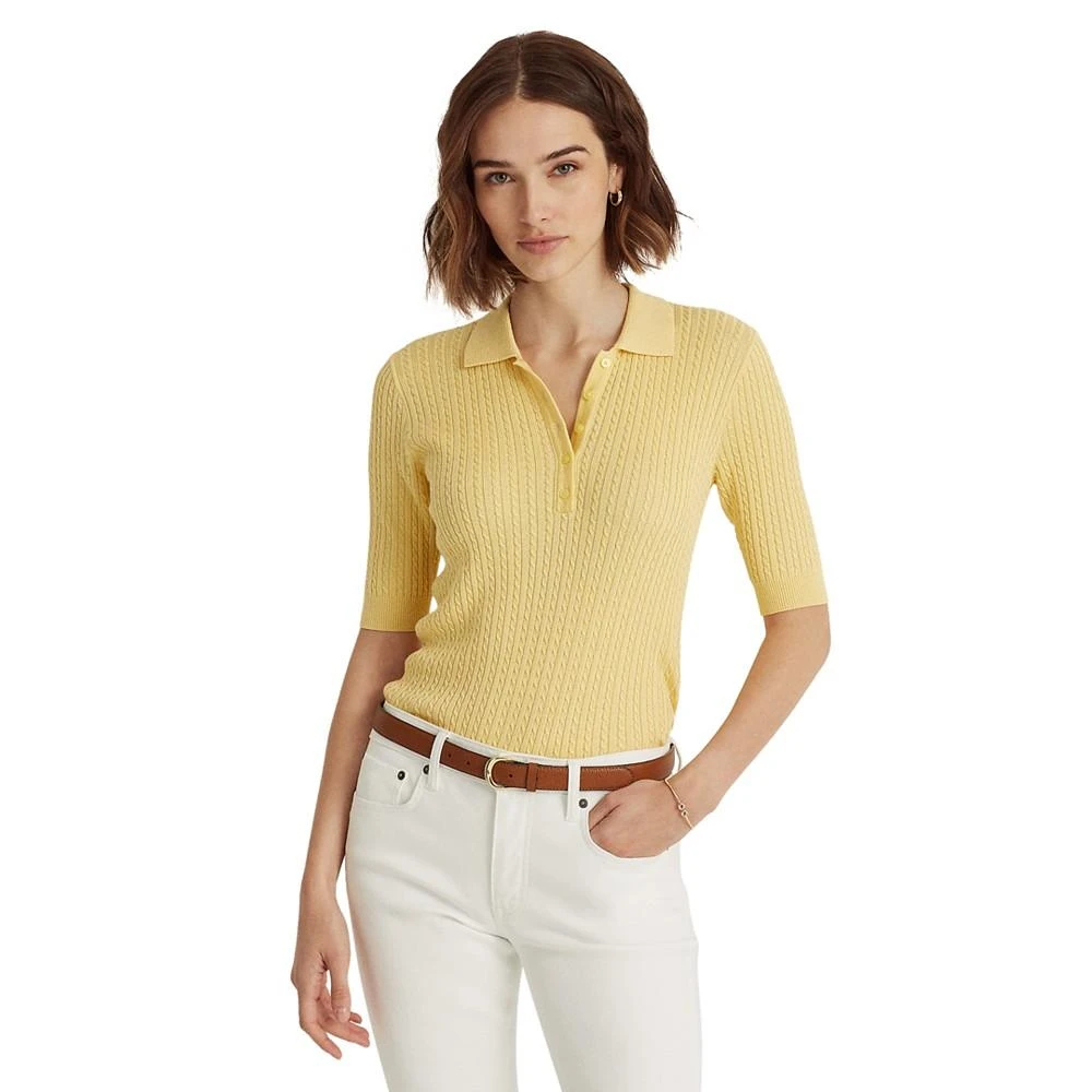 Ralph Lauren Cable-Knit Polo Sweater 4