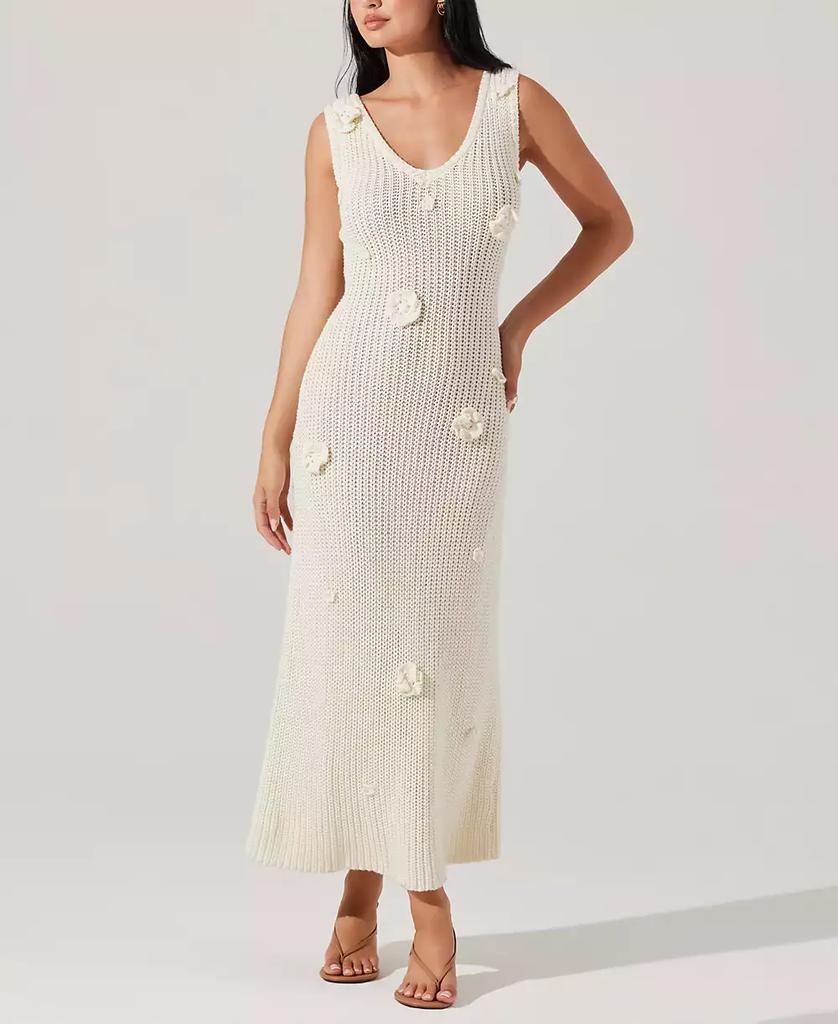 ASTR Women's Ainhoa Cotton Crochet-Appliqué Dress