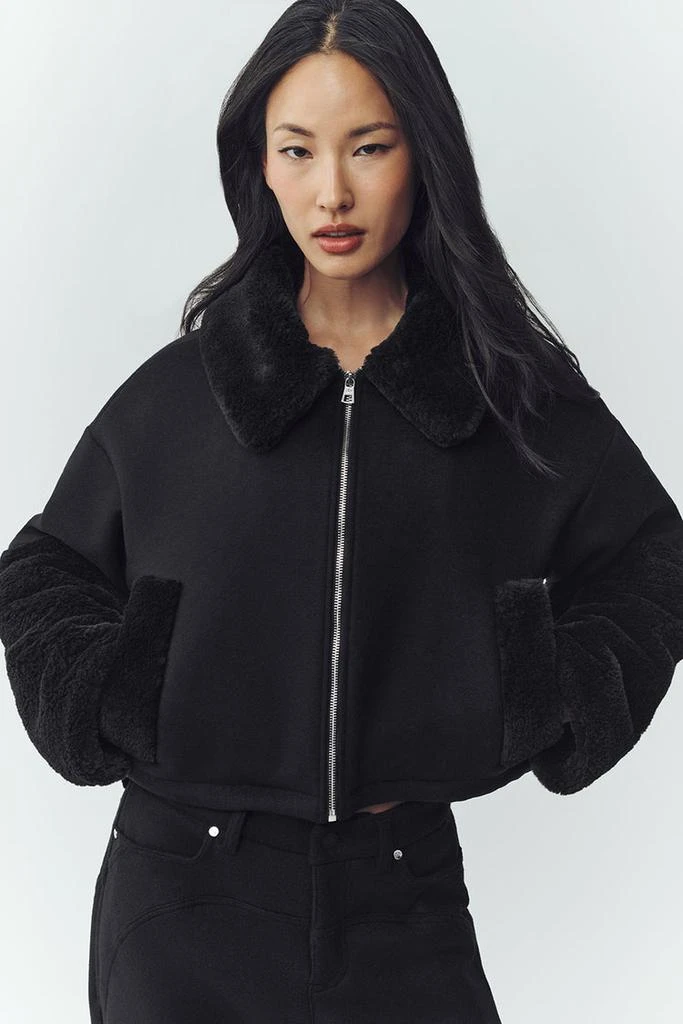 Alo Wool Blend Nightfall Bomber - Alpine Cocoa Heather 1