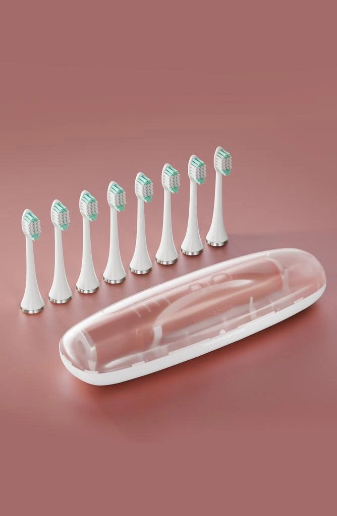 AquaSonic VIBE Series Pink UltraSonic Whitening Toothbrush with 8 DuPont Brush Heads & Travel Case 5